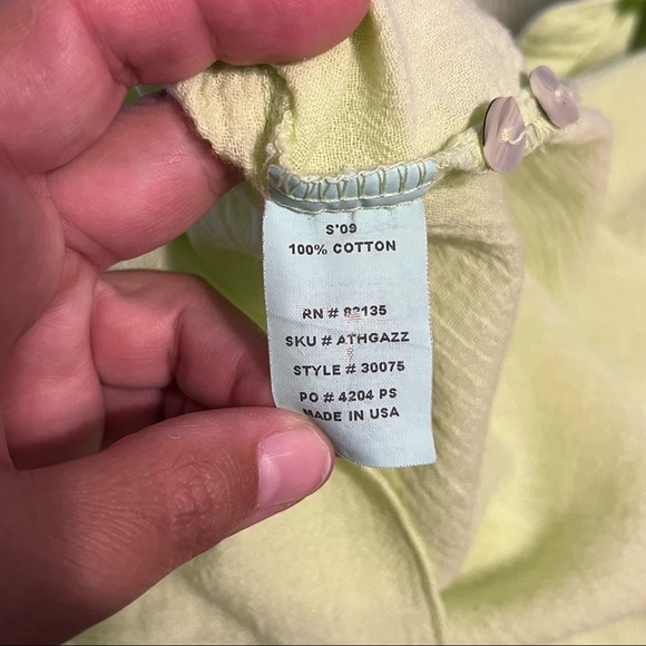 Fresh Produce 3/4 Sleeve Button Down Cotton Shirt - Picture 8 of 8